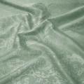 Satin vert de gris fleurs en impression 2