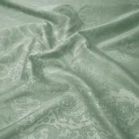 Satin vert de gris fleurs en impression 2 