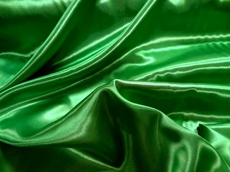 Satin vert emeraude poly 3