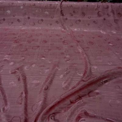 Satin vieux rose motifs anneaux cercle croissant 2 