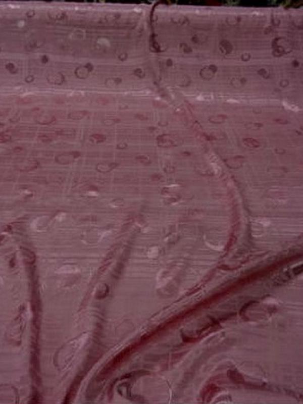 Satin vieux rose motifs anneaux cercle croissant 2 