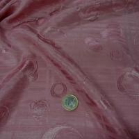 Satin vieux rose motifs anneaux cercle croissant 3