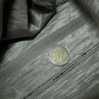 Satin viscose beige rayures faconnees 2 