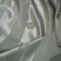 Satin viscose ivoire mat et brillant raye 1 