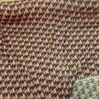 Satin viscose motif abstrait violet moutarde rose 3