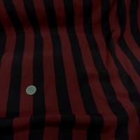 Satine viscose bordeaux a rayure noire