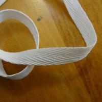 Serge coton blanc 11 mm 1