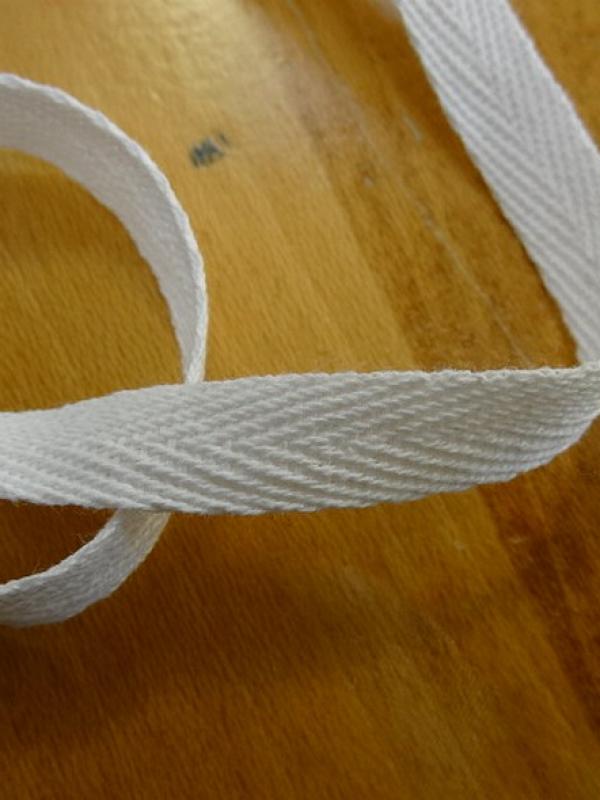 Serge coton blanc 11 mm 1 
