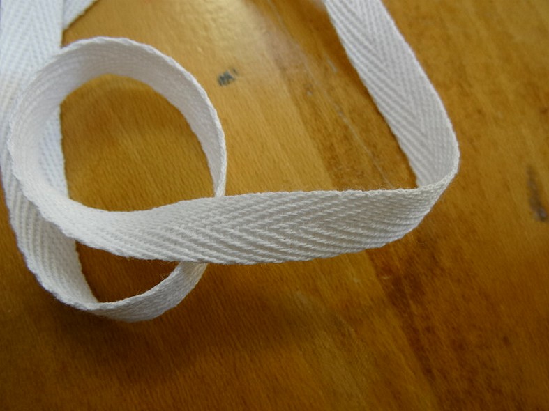 Serge coton blanc 11 mm 1