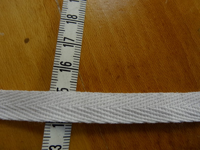 Serge coton blanc 11 mm 2