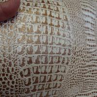 Skai croco teintes creme et cuivre 2 