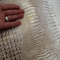 Skai croco teintes creme et cuivre 3 