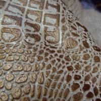 Skai croco teintes creme et cuivre 5 
