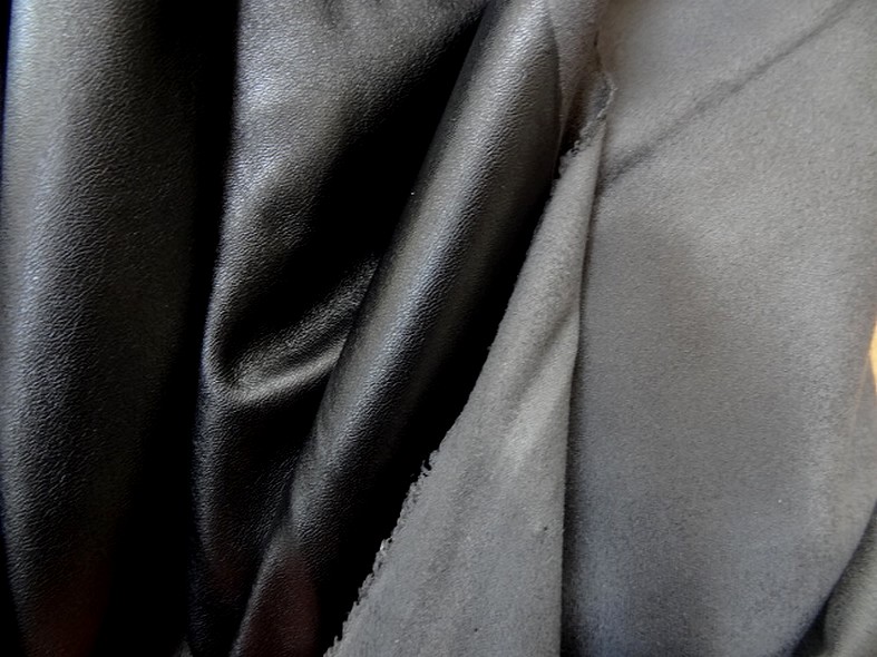 Skai et suedine reversible noir et gris souris 2