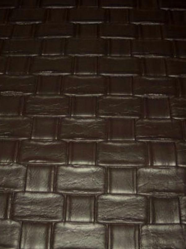 Skai marron fonce motif cannage 1 