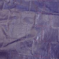 Skai motif patchwork cousu en carres bleu encre 4 