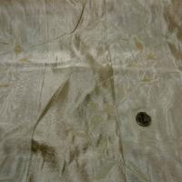 Soie d ameublement vanille moiree et faconnee