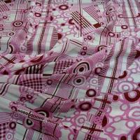 Soie fine creponnee imprimee vintage blanc et rose 4