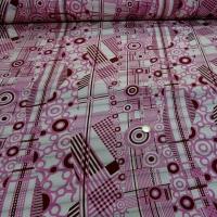 Soie fine creponnee imprimee vintage blanc et rose 5