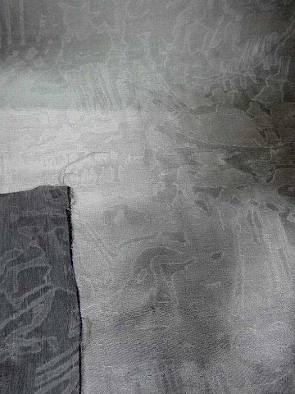 Soie gris plomb faconnee effet marbre 3 