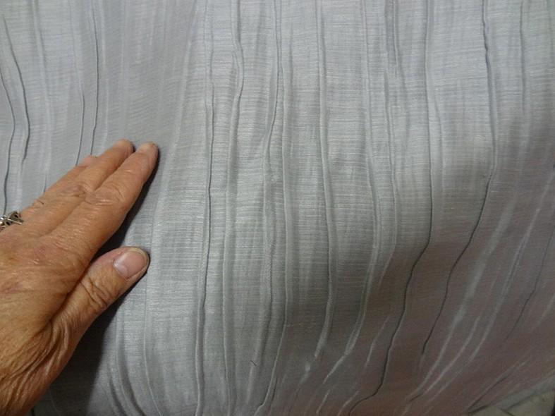 Soie melangee plissee gris perle 1