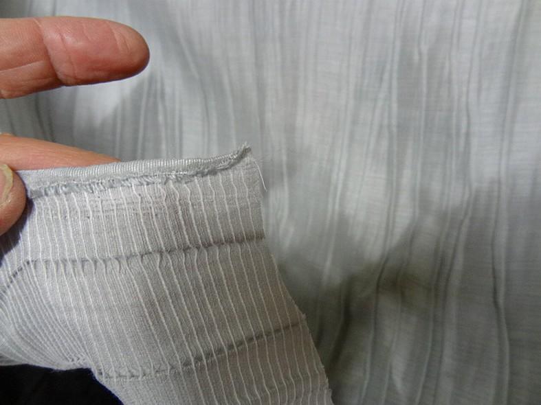 Soie melangee plissee gris perle 2