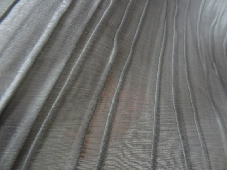 Soie melangee plissee gris perle 3