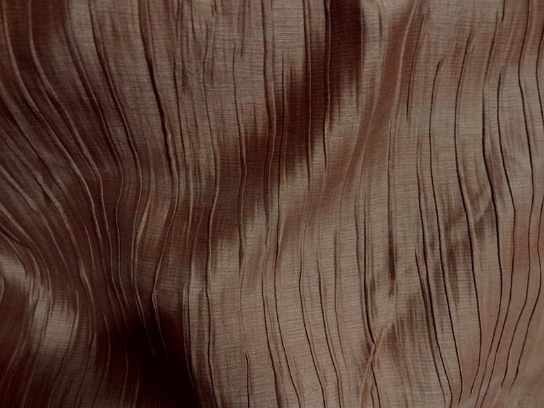 Soie melangee plissee teinte noisette 1