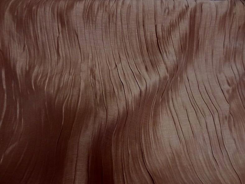 Soie melangee plissee teinte noisette 2