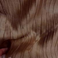 Soie melangee plissee teinte noisette 5
