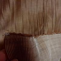 Soie melangee plissee teinte noisette 6