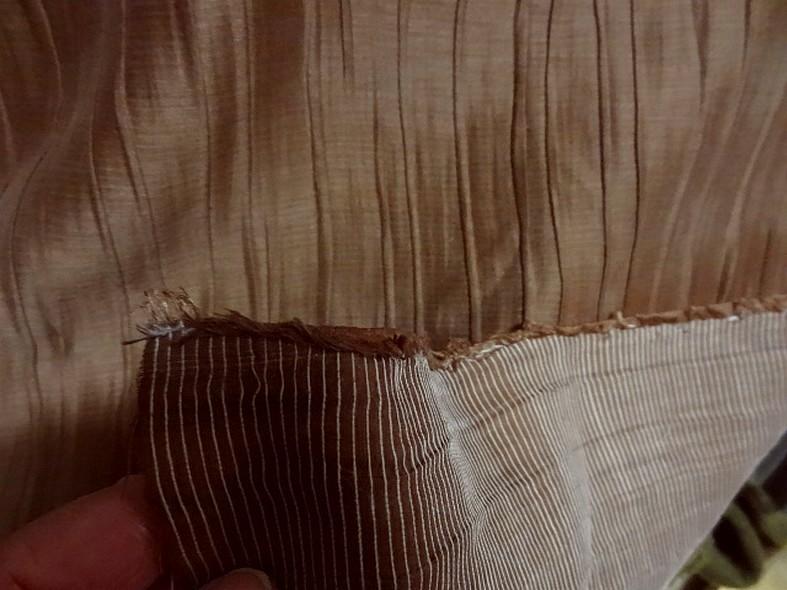 Soie melangee plissee teinte noisette 6