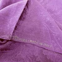 Soie teinte prune motif cachemire 5