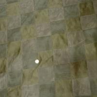 Soie ton vert anise moire et carreaux 1 