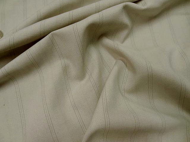 Stretch polyester beige fines rayures 1 