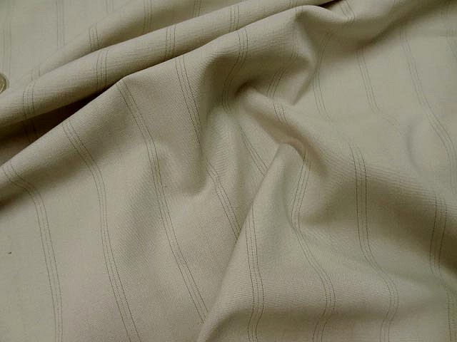 Stretch polyester beige fines rayures 1