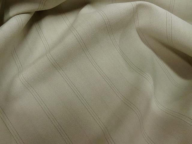 Stretch polyester beige fines rayures 2