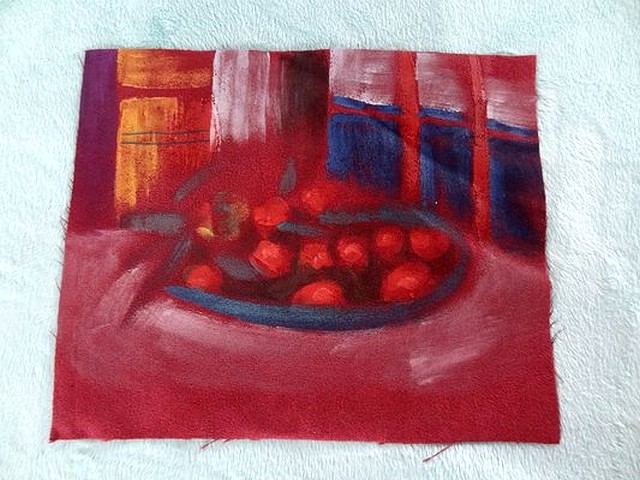 Suedine peinte coupe de fruits 01