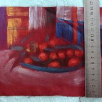 Suedine peinte coupe de fruits 02