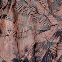 Taffetas acajou froisse feuille de cocotier 3 