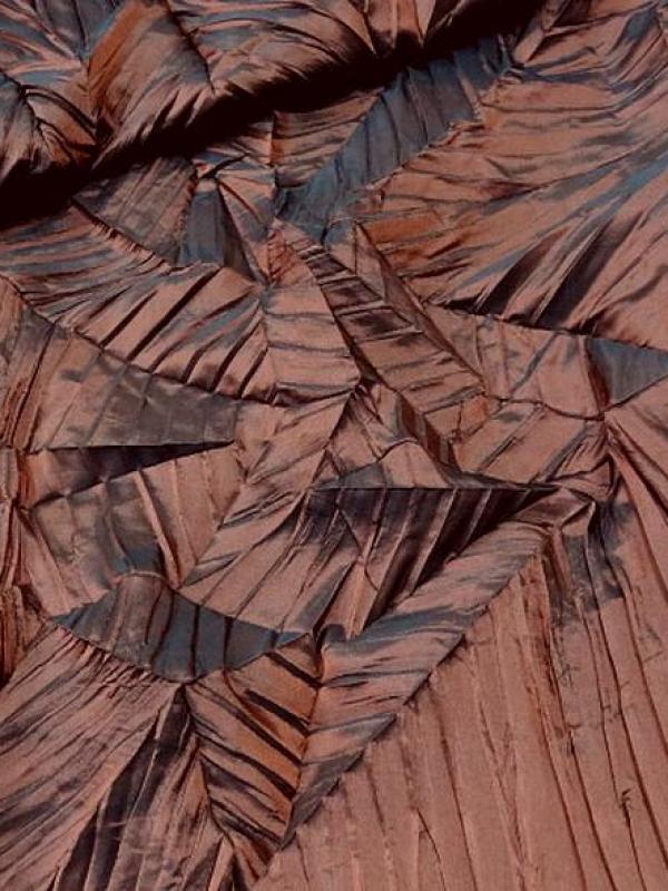 Taffetas acajou froisse feuille de cocotier 6 