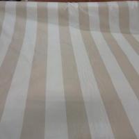Taffetas ameublement larges rayures blanc casse beige 1 1