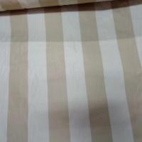 Taffetas ameublement larges rayures blanc casse beige 2 1