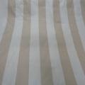 Taffetas ameublement larges rayures blanc casse beige 2 