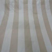 Taffetas ameublement larges rayures blanc casse beige 2 