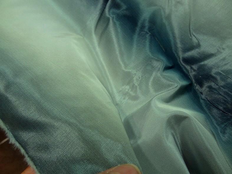 Taffetas bandes degradees bleu petrole 1