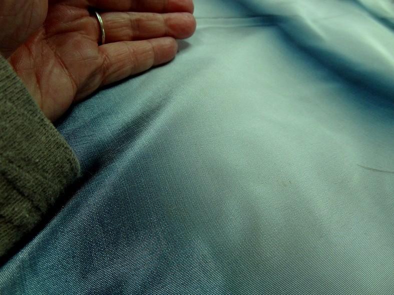 Taffetas bandes degradees bleu petrole 2