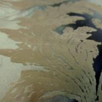 Taffetas bandes degradees gris beige mordore motif velours applique 6 