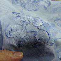 Taffetas bleu ciel brode fleurs laser 4 