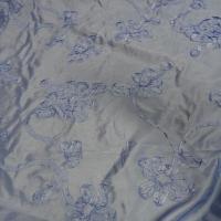 Taffetas bleu ciel brode fleurs laser 5 